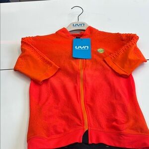 Kids Orange Zip-Up Shirt